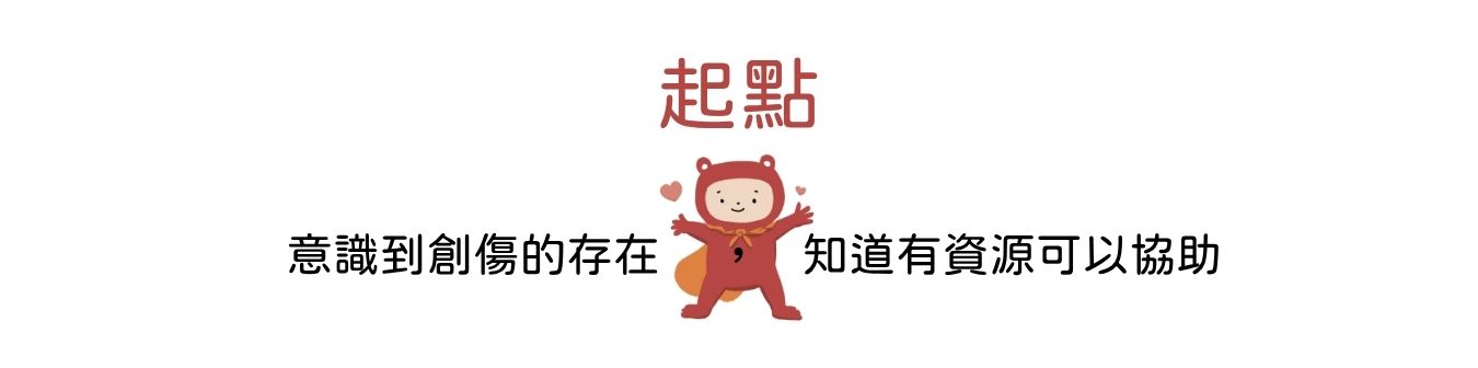 起點：意識到創傷的存在，知道有資源可以協助